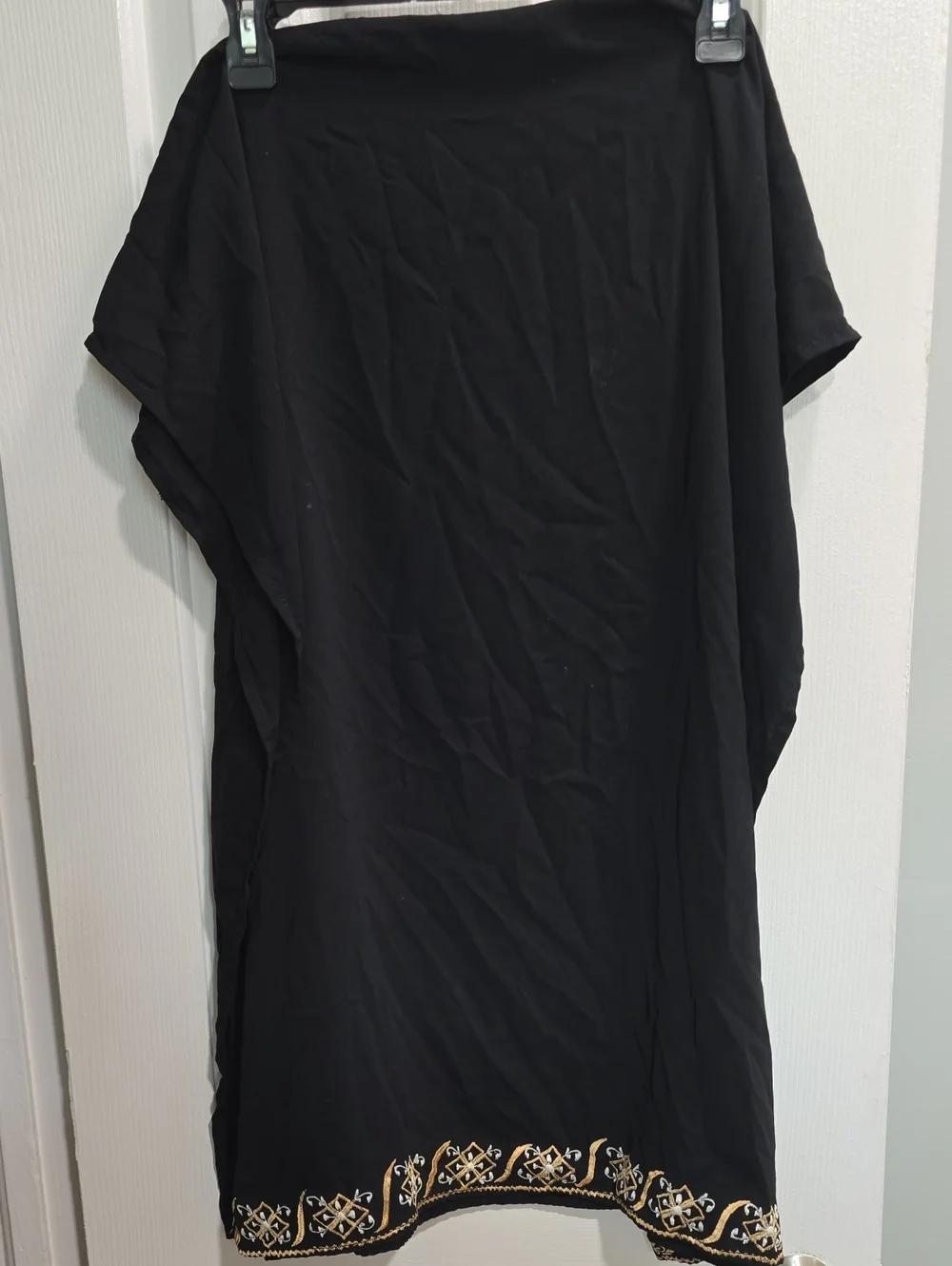 Black Embroidered Scarf